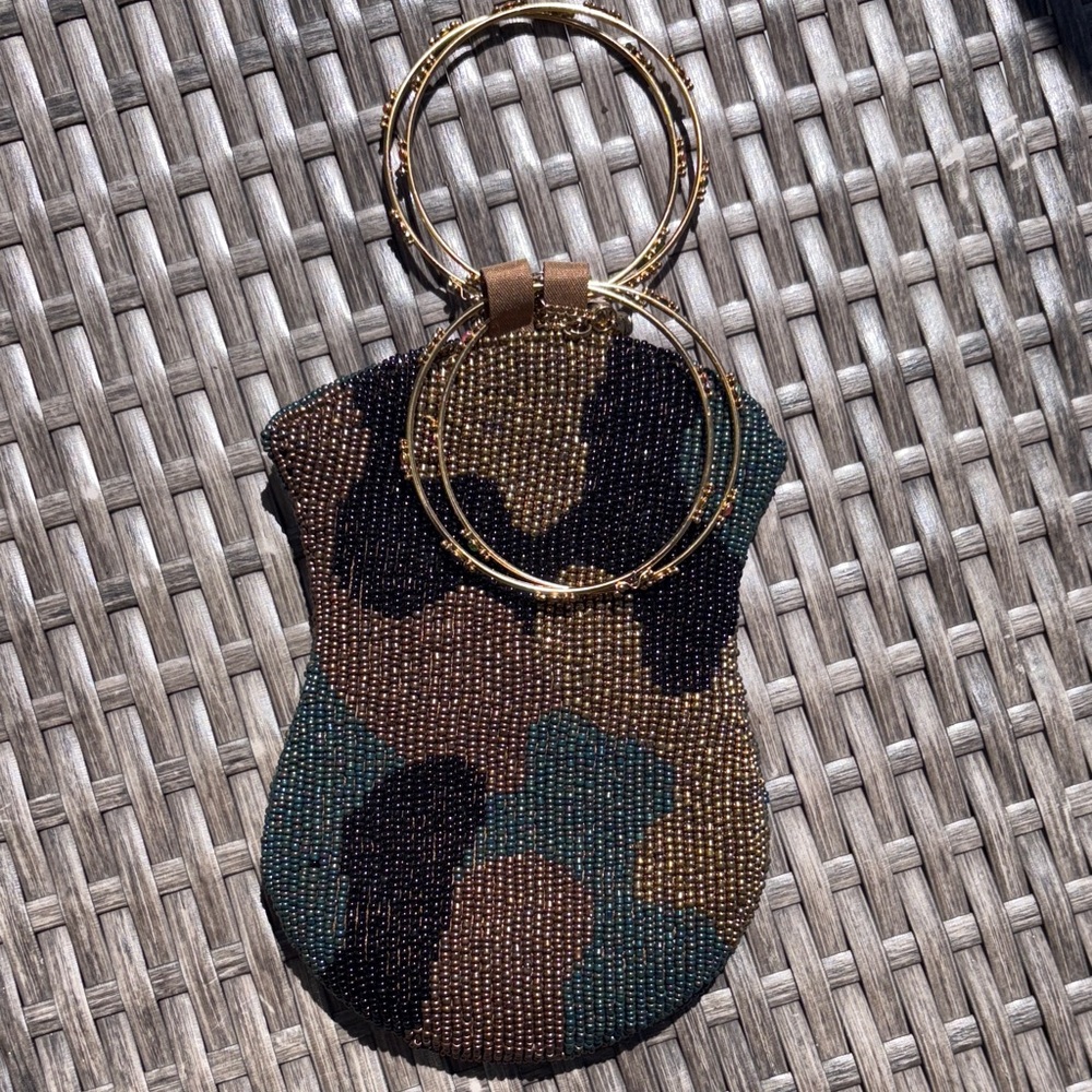 Small beaded designer mobile purse